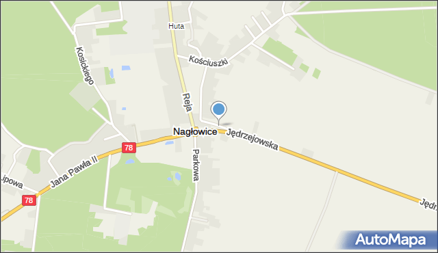 Nagłowice, Nagłowice, mapa Nagłowice