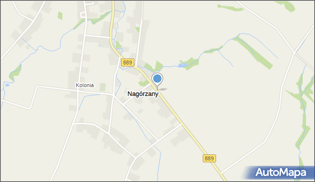 Nagórzany, Nagórzany, mapa Nagórzany