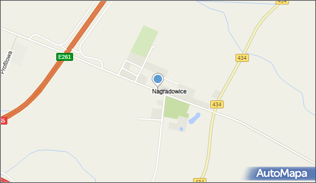 Nagradowice, Nagradowice, mapa Nagradowice