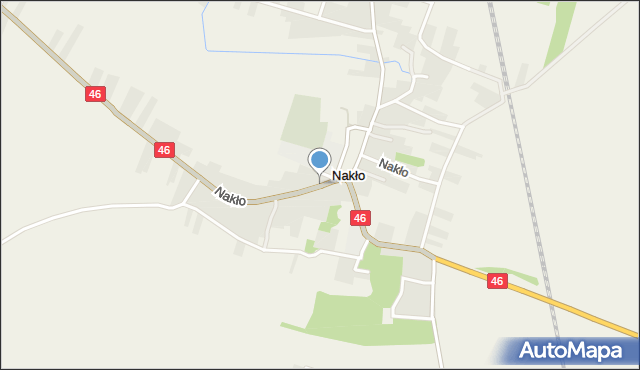 Nakło gmina Lelów, Nakło, mapa Nakło gmina Lelów
