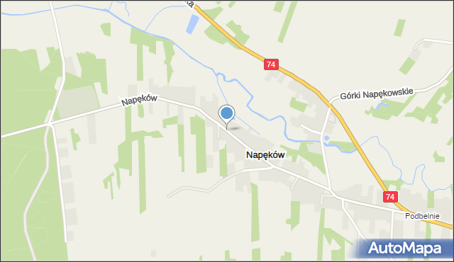 Napęków, Napęków, mapa Napęków