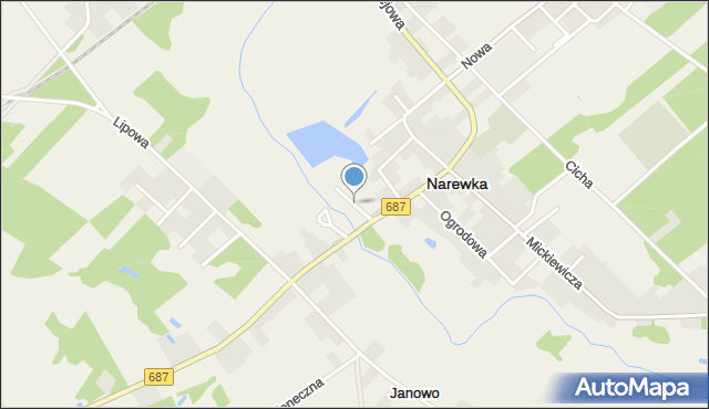 Narewka, Narewka, mapa Narewka