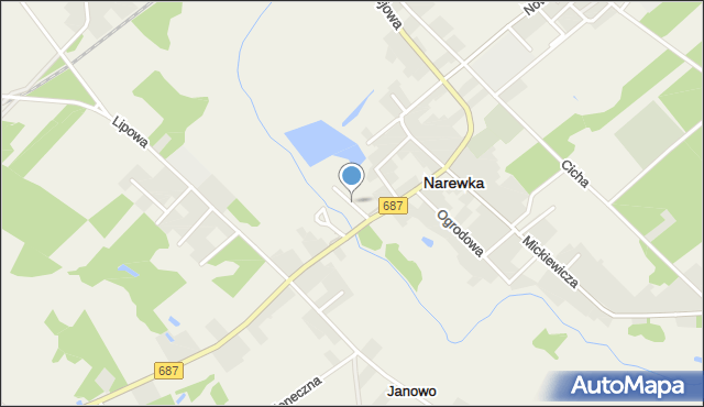 Narewka, Narewka, mapa Narewka