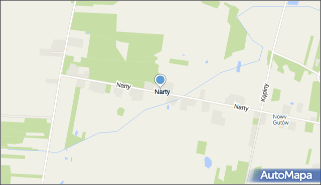 Narty gmina Jedlińsk, Narty, mapa Narty gmina Jedlińsk