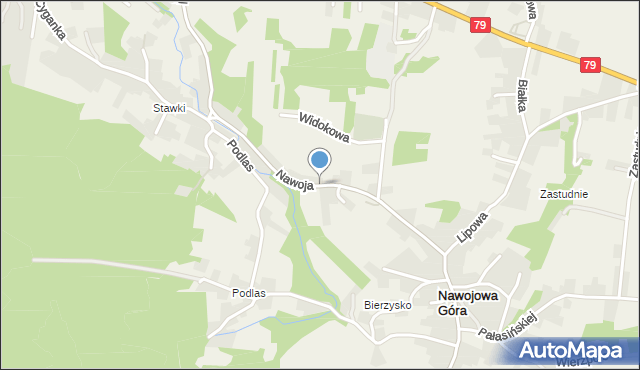 Nawojowa Góra, Nawoja, mapa Nawojowa Góra