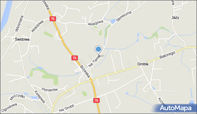 Niepołomice, Na Tamie, mapa Niepołomice