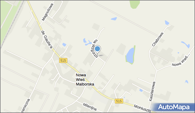 Nowa Wieś Malborska, Na Wzgórzu, mapa Nowa Wieś Malborska