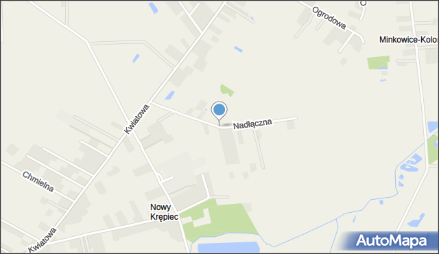 Nowy Krępiec, Nadłączna, mapa Nowy Krępiec