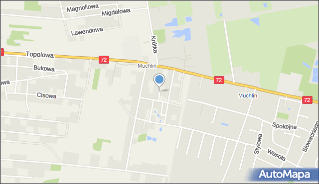 Obrzębin, Narcyzowa, mapa Obrzębin