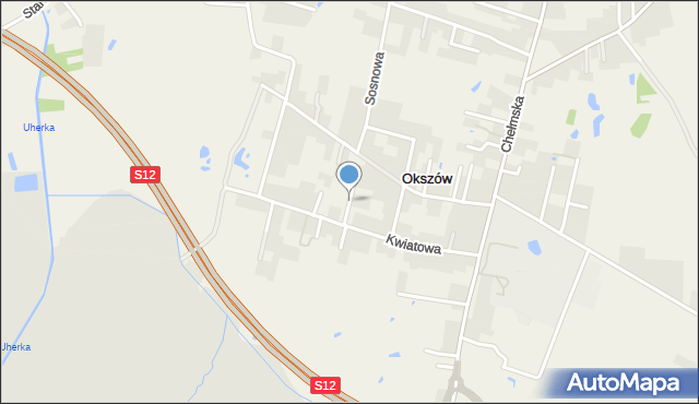 Okszów, Narcyzowa, mapa Okszów