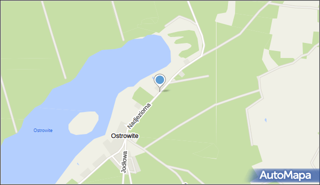 Ostrowite gmina Czersk, Nadjeziorna, mapa Ostrowite gmina Czersk