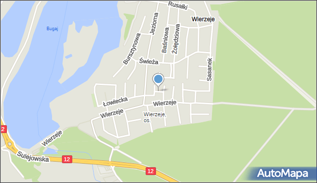 Piotrków Trybunalski, Narcyzów, mapa Piotrków Trybunalski