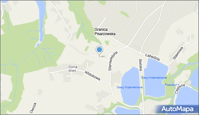 Pisarzowice gmina Wilamowice, Na Skowronek, mapa Pisarzowice gmina Wilamowice