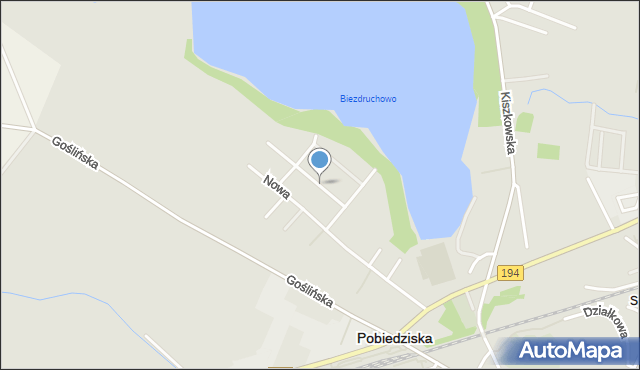 Pobiedziska, Nad Jeziorem, mapa Pobiedziska