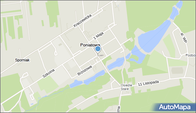 Poniatowa powiat opolski, Nałęczowska, mapa Poniatowa powiat opolski