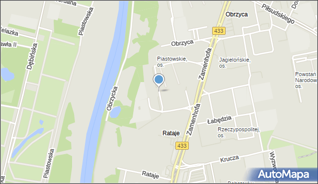 Poznań, Na Skarpie, mapa Poznania