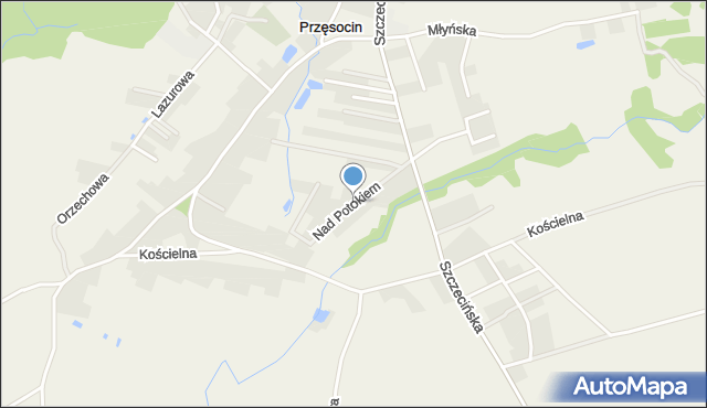 Przęsocin, Nad Potokiem, mapa Przęsocin