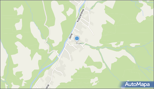 Przyborów gmina Jeleśnia, Nad Strumykiem, mapa Przyborów gmina Jeleśnia