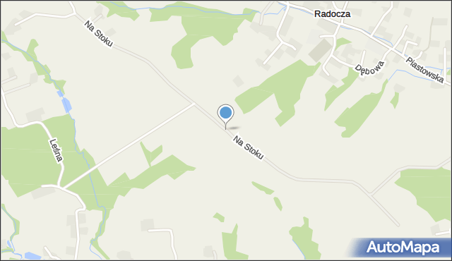 Radocza, Na Stoku, mapa Radocza