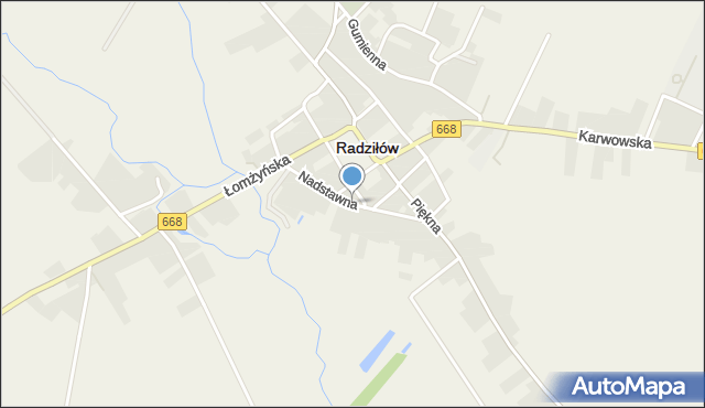 Radziłów, Nadstawna, mapa Radziłów