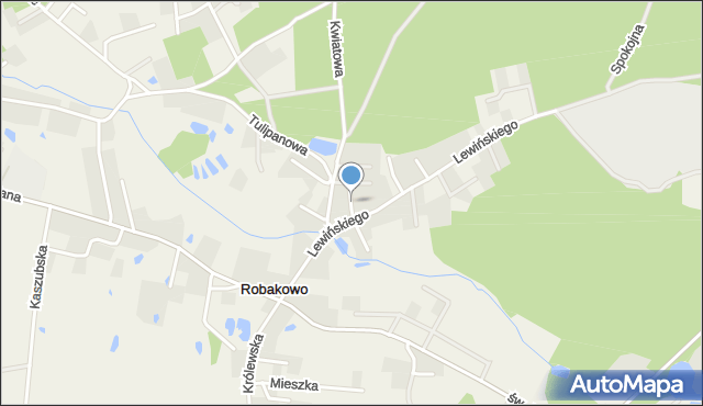 Robakowo gmina Luzino, Narcyzowa, mapa Robakowo gmina Luzino
