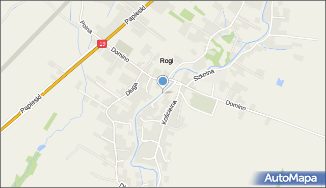 Rogi gmina Miejsce Piastowe, Nadbrzeżna, mapa Rogi gmina Miejsce Piastowe