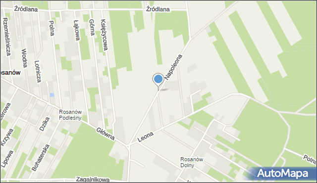 Rosanów, Napoleona, mapa Rosanów