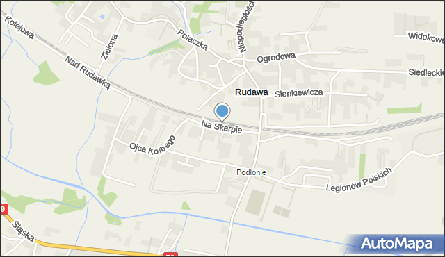 Rudawa gmina Zabierzów, Na Skarpie, mapa Rudawa gmina Zabierzów