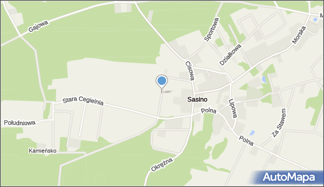 Sasino, Na Wzgórzu, mapa Sasino