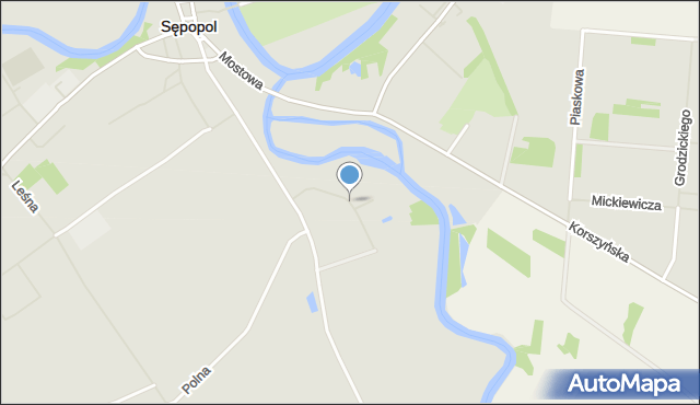 Sępopol, Nad Gubrem, mapa Sępopol