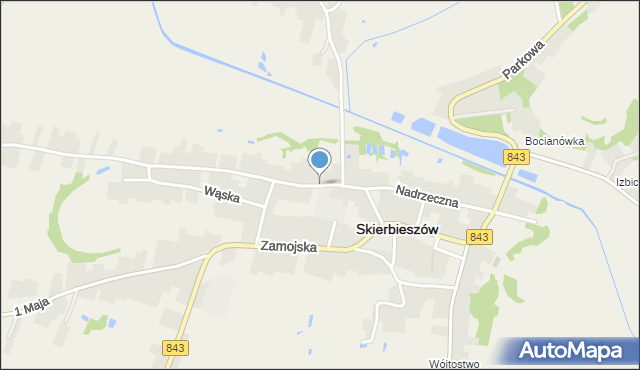 Skierbieszów, Nadrzeczna, mapa Skierbieszów