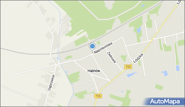 Skierniewice, Napoleońska, mapa Skierniewic