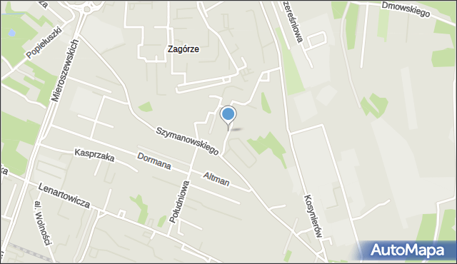 Sosnowiec, Naruszewicza Adama, mapa Sosnowca