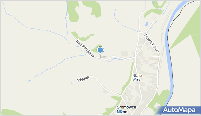 Sromowce Niżne, Nad Potokiem, mapa Sromowce Niżne