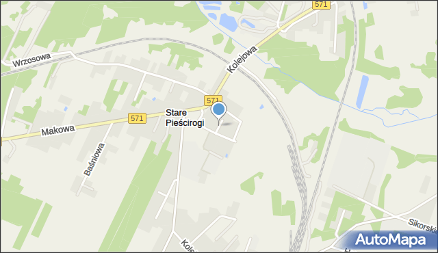 Stare Pieścirogi, Narcyzowa, mapa Stare Pieścirogi