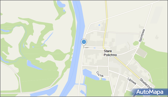 Stare Polichno, Nadbrzeżna, mapa Stare Polichno