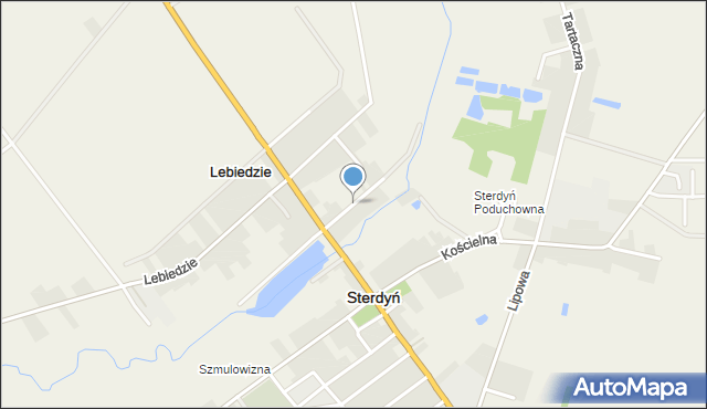 Sterdyń, Nadrzeczna, mapa Sterdyń