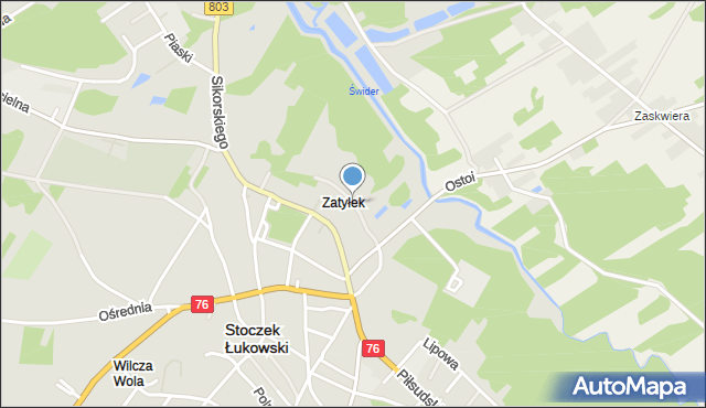 Stoczek Łukowski, Na Skarpie, mapa Stoczek Łukowski