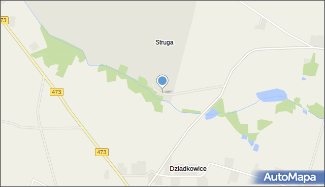 Szadek powiat zduńskowolski, Nad Strugą, mapa Szadek powiat zduńskowolski