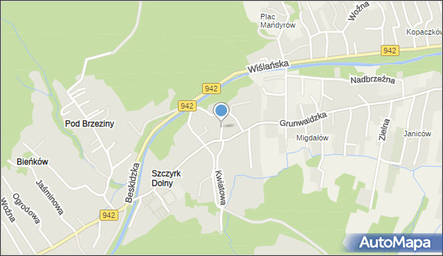 Szczyrk, Narcyzów, mapa Szczyrk