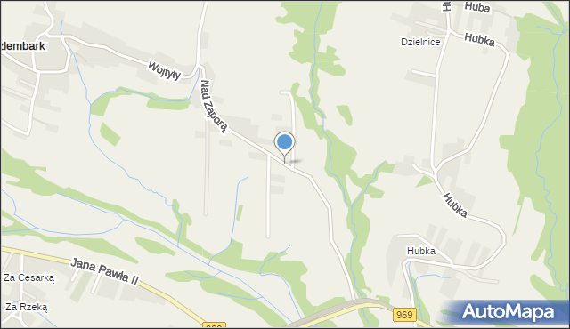 Szlembark, Nad Zaporą, mapa Szlembark