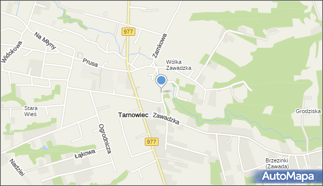 Tarnowiec gmina Tarnów, Na Wał, mapa Tarnowiec gmina Tarnów