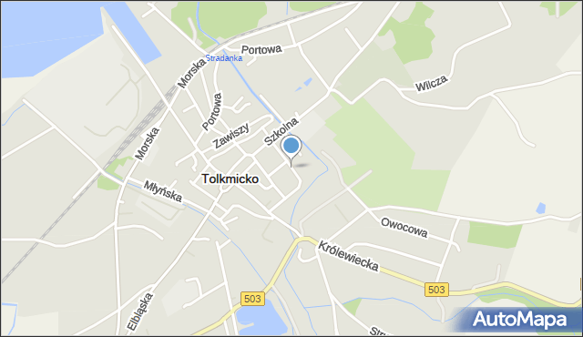 Tolkmicko, Nadrzeczna, mapa Tolkmicko