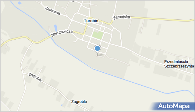 Turobin, Nadrzeczna, mapa Turobin