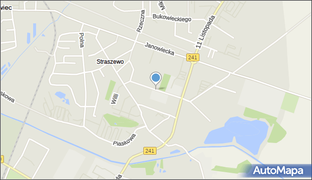 Wągrowiec, Nawrowskiego Ewarysta, ks., mapa Wągrowiec