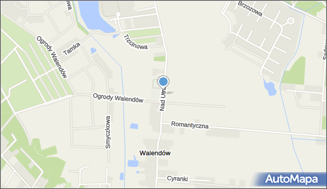 Walendów, Nad Utratą, mapa Walendów