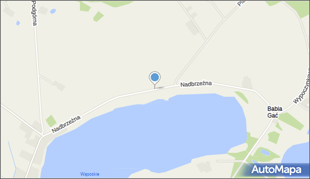 Wąsosz gmina Szubin, Nadbrzeżna, mapa Wąsosz gmina Szubin