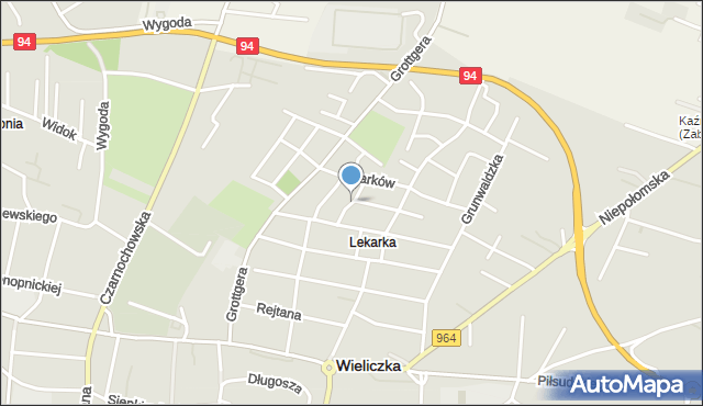 Wieliczka, Na Stoku, mapa Wieliczka