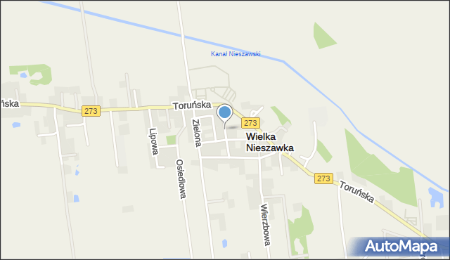 Wielka Nieszawka, Narcyzowa, mapa Wielka Nieszawka