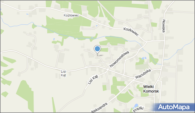 Wielki Komorsk, Nadrzeczna, mapa Wielki Komorsk